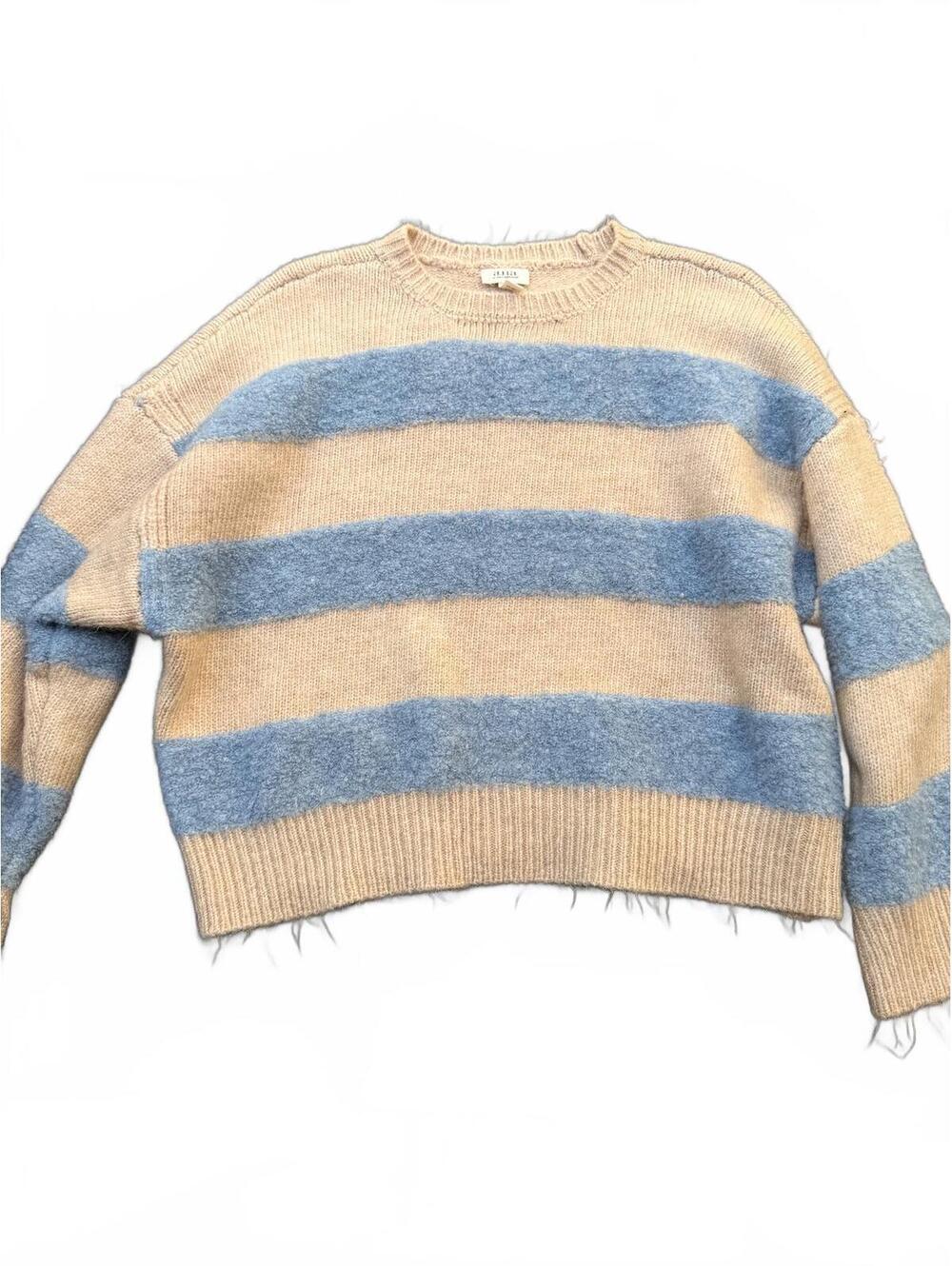 a.n.a blue and beige striped sweater